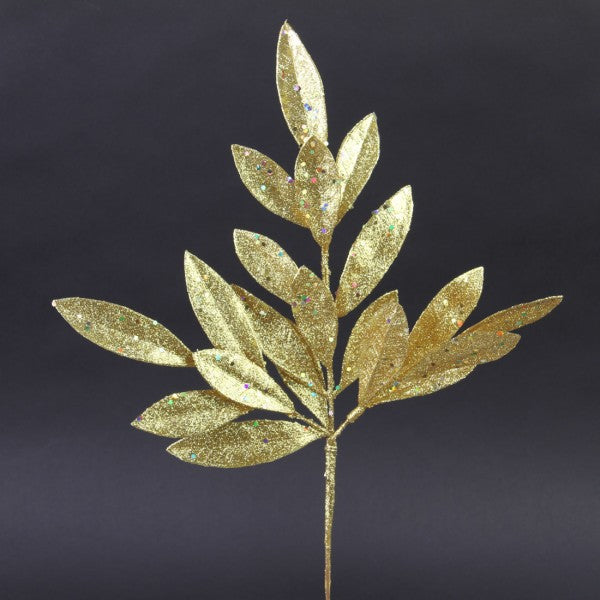 16.5"GLIT.LAUREL SPRAY GOLD