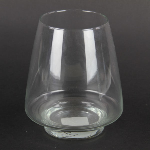 7 3/8" PYRAMID VASE 9/CS CLEAR