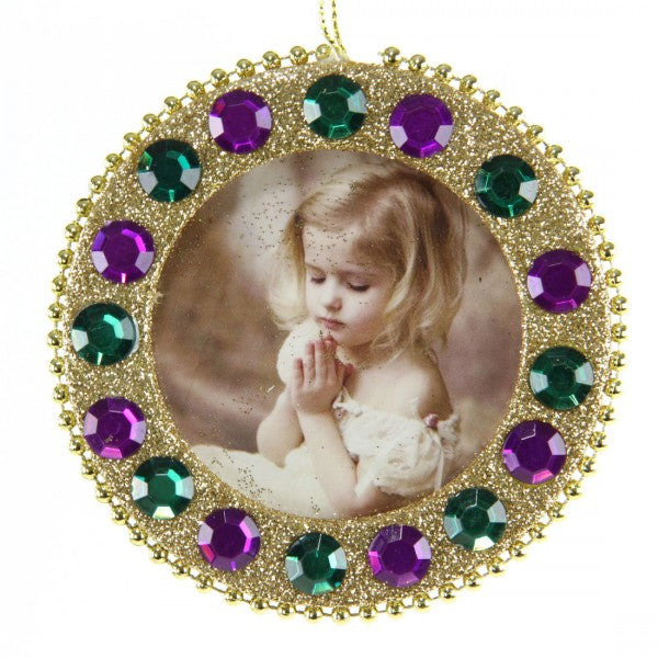 CIRCLE PHOTO FRAME ORN A25