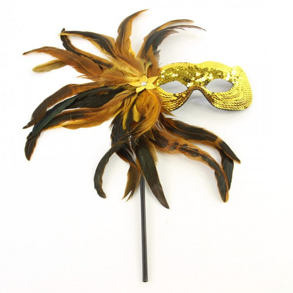 GOLD MARDIGRAS MASK A4
