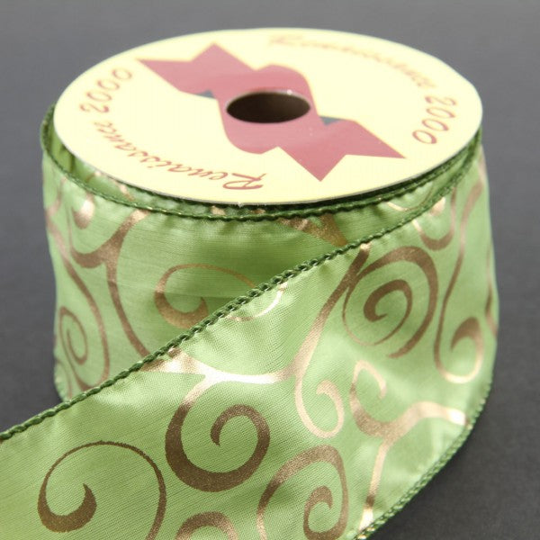 2.5"X10YD GREEN RIBBON A4