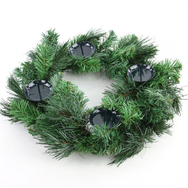 15"DEL.EVERGRN CNDL WREATH