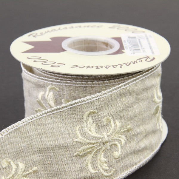 2.5"X5YD FLUER DE LIS EMBR.A4