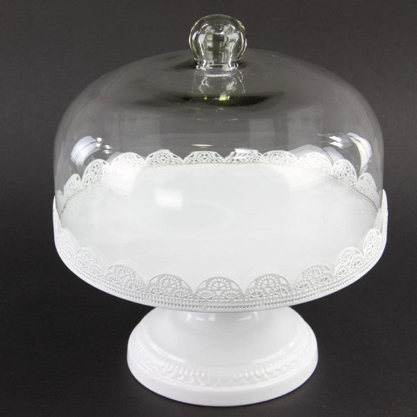 CAKE STAND W/GLASS DOME A4