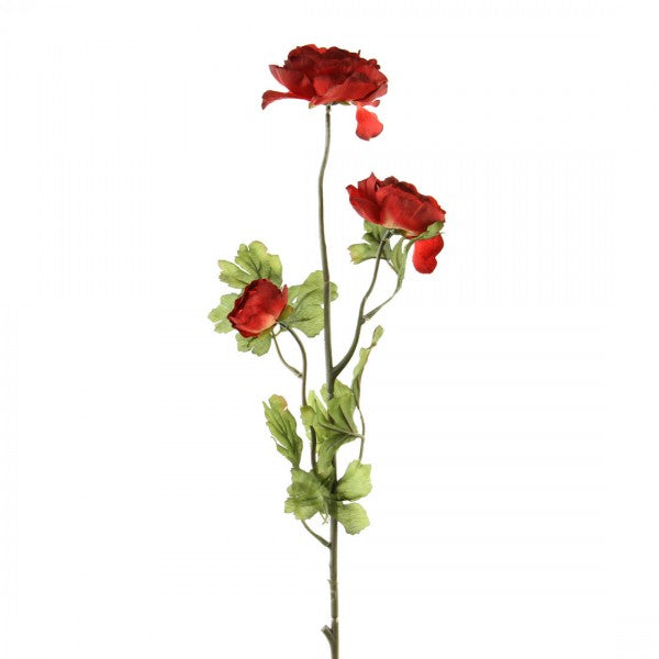 28"RANUNCULUS SPRAY RED A4