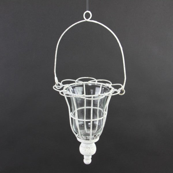 5.9"X8.3"IRON LANTERN W/GLSS