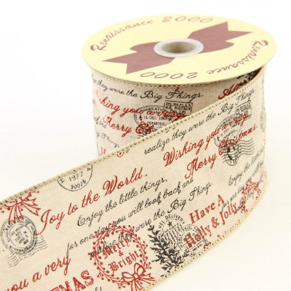 2.5"X10YD BEIGE RIBBON A4