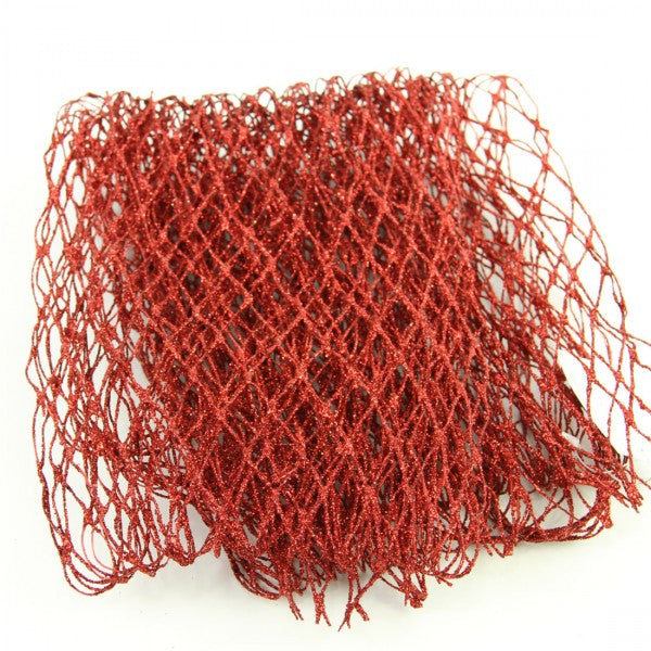 6' MESH DECO RED