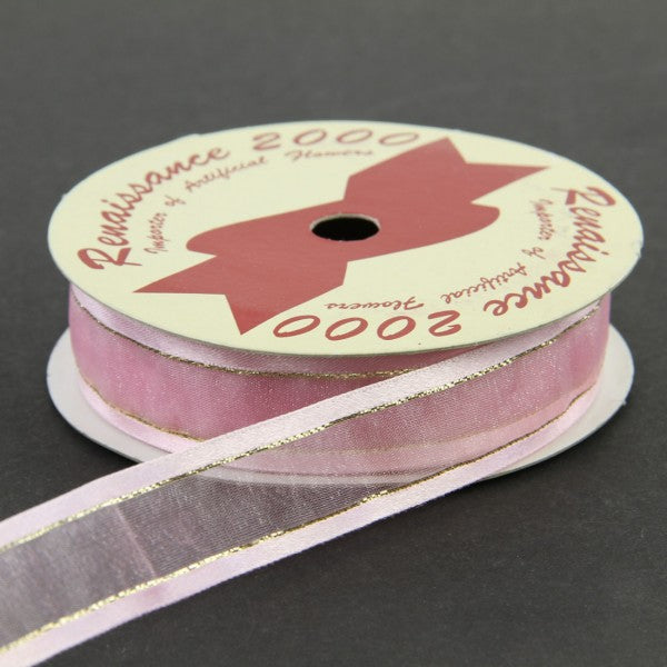 7/8"SHEER PINK/GOLD A4