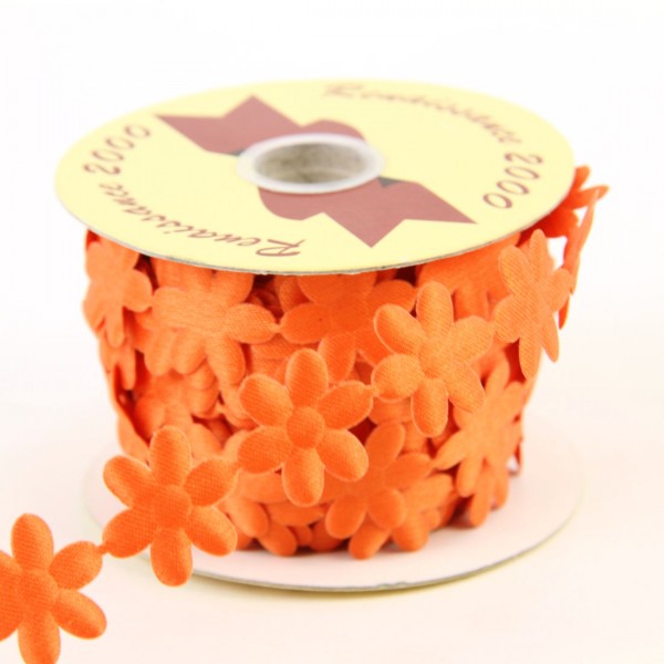 1"X10YD ORANGE FLOWERS A4