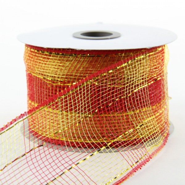 3"X20YD RED/GOLD RIBBON A4