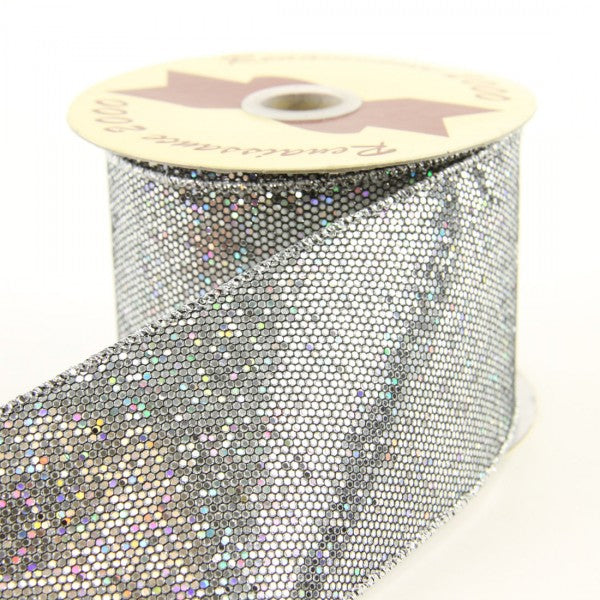 2.5"X10YD SEQ.RIBBON SILV.A25