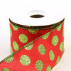 2.5"X10YD GREEN DOTS GLIT.