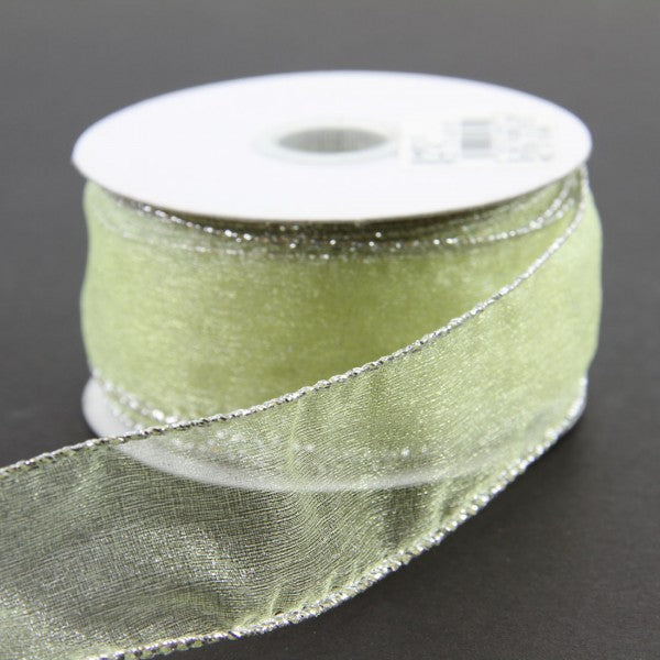 1.5" BELLE WIRED SHEER 10 YD RIBBON MAIZE