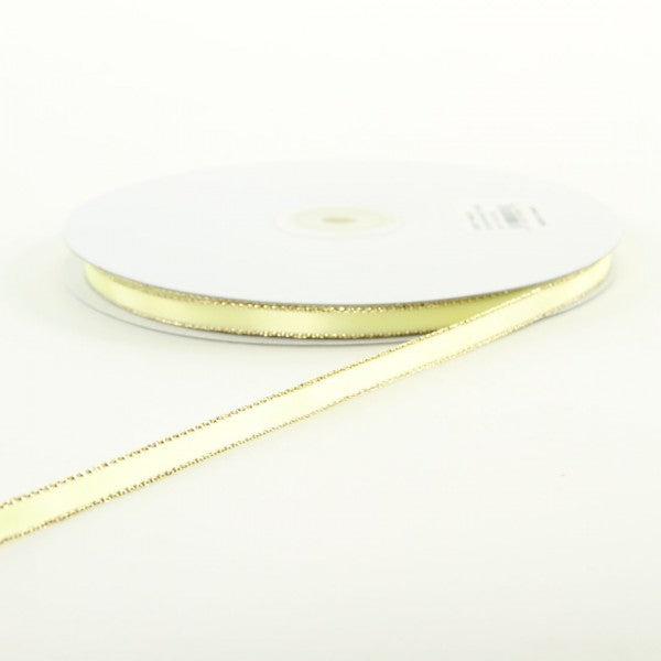 1/4" X 50YD DOUBLE FACE METALLIC SATIN EDGE RIBBON