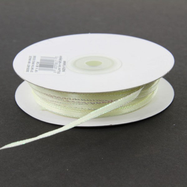 1/8 INCH X 50 YARD SATIN IRIDESCENT EDGE RIBBON