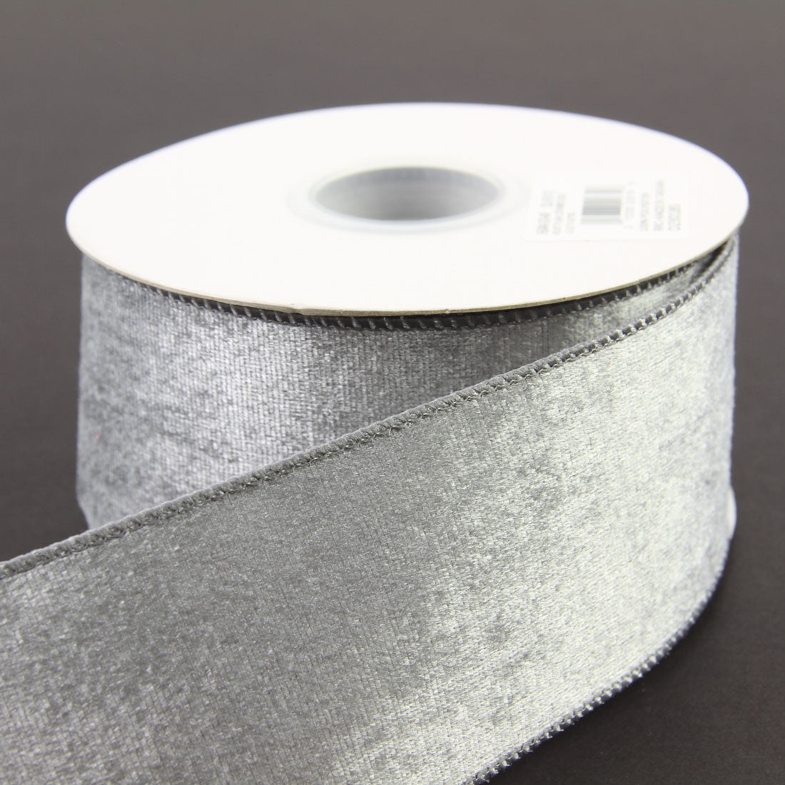 2.5"X10YD VELVET PLUSH SILVER