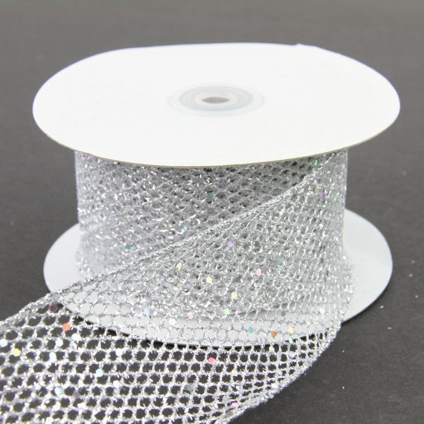 2.5"X10YD GRAND NET GLIT.SIL