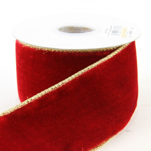 2.5"X5Y PLUSH VELVET RED A25