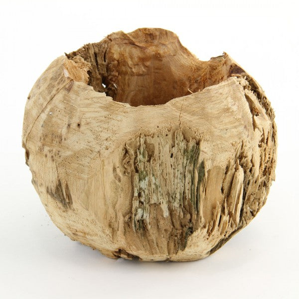 8"D WOOD SPHERE NATUAL