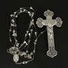 100"LG CROSS ROSARY W/53 ROSES