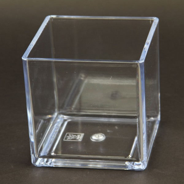 5"X5"X5"PLASTIC CUBE CLEAR