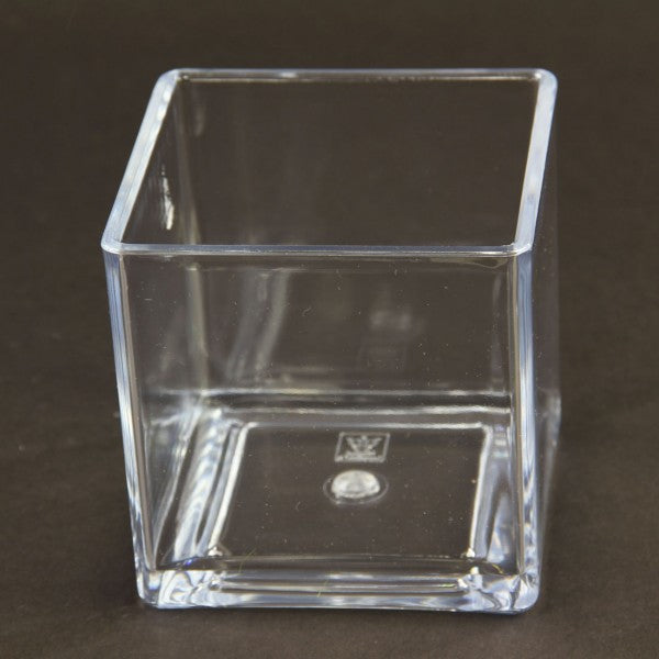 4"X4"X4"PLASTIC CUBE CLEAR