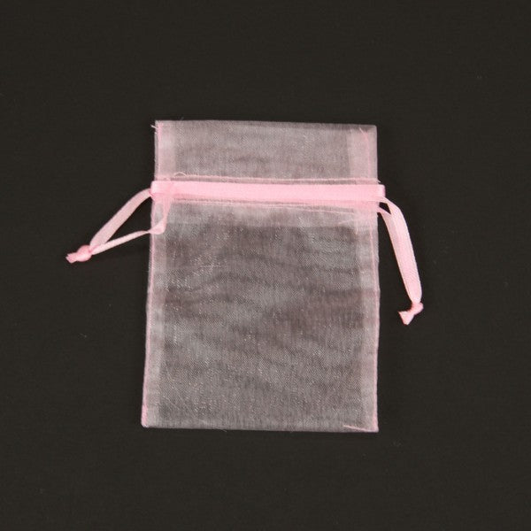 3"X4" ORGANZA BAG 10/PKG PINK