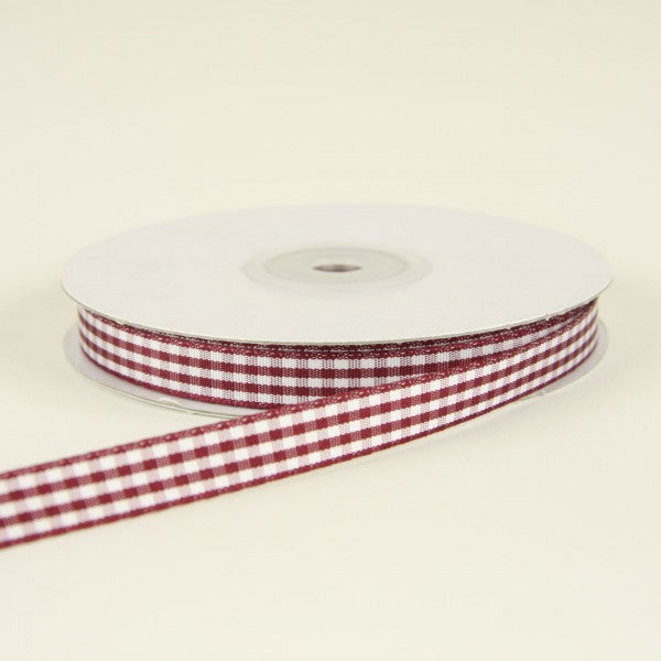 3/8" CHECKER 25YD BURG/WHITE