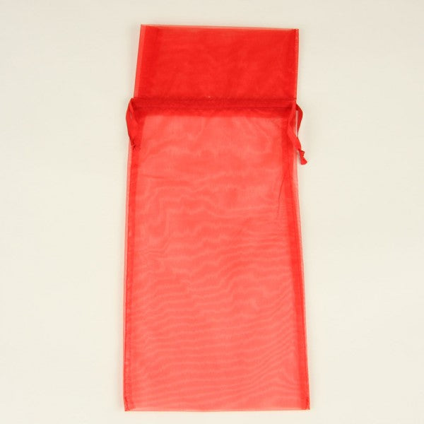 6.5"X15" RED SHEER WINE BAG