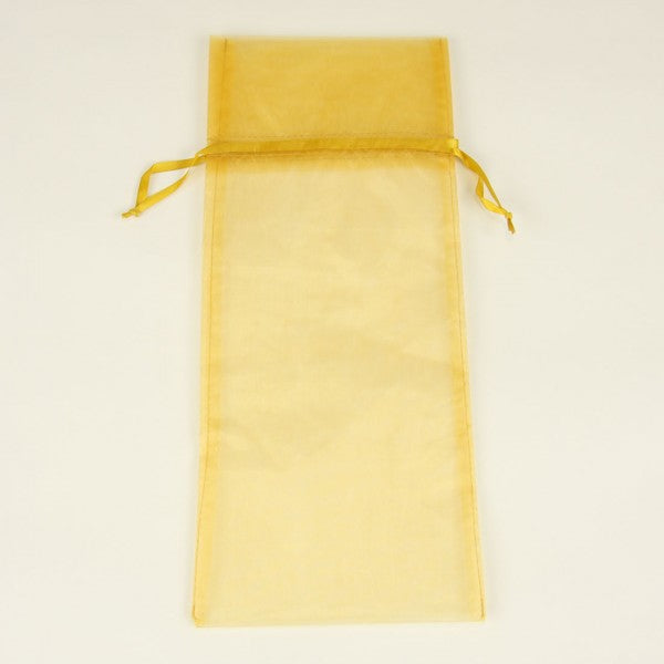 6.5"X15" SHEER WINE BAG GOLD