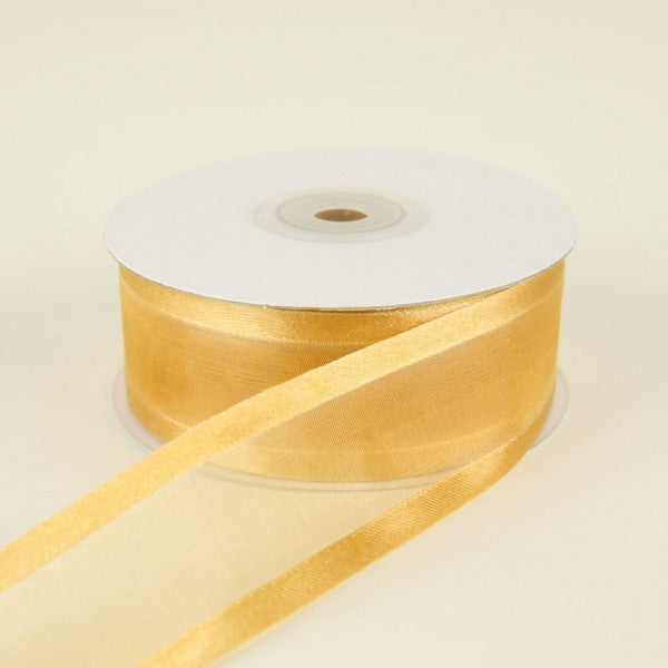 1.5" ORGANZA GOLD W/SATIN EDGE