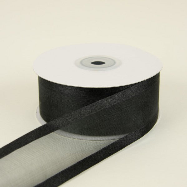 1.5" ORGANZA W/SATIN EDGE BLK