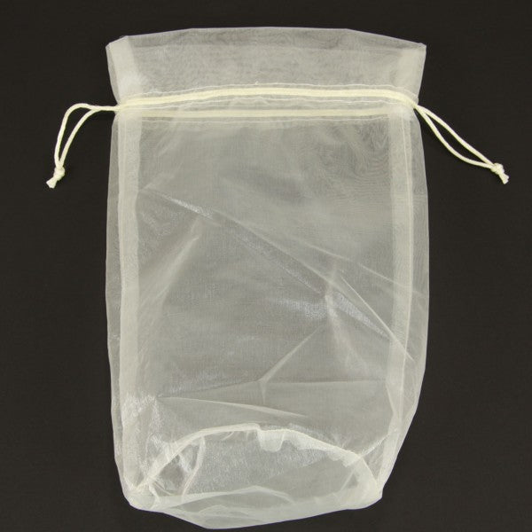 9.5"X12"X6" SHEER BAG  IVORY
