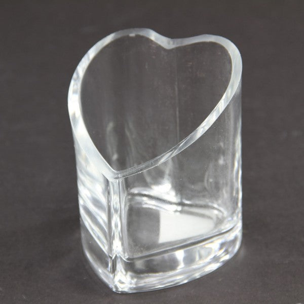 4"HEART CANDLE HLDR VASE
