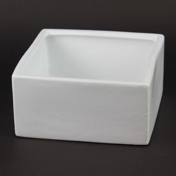 8"X8"X4"LOW SQUARE CERAMIC