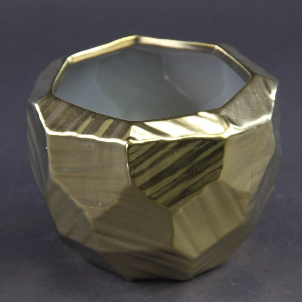 5.1"X4.1"GOLD GEO POT