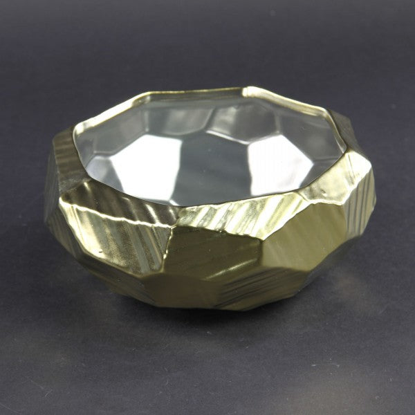7.7"X3.35"GOLD GEO BOWL