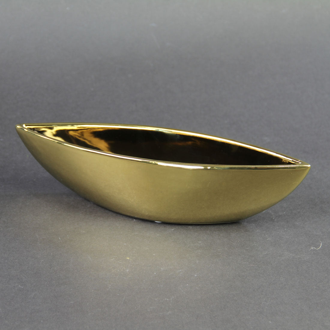 10"X2.35"CERAMIC BOAT VASE
