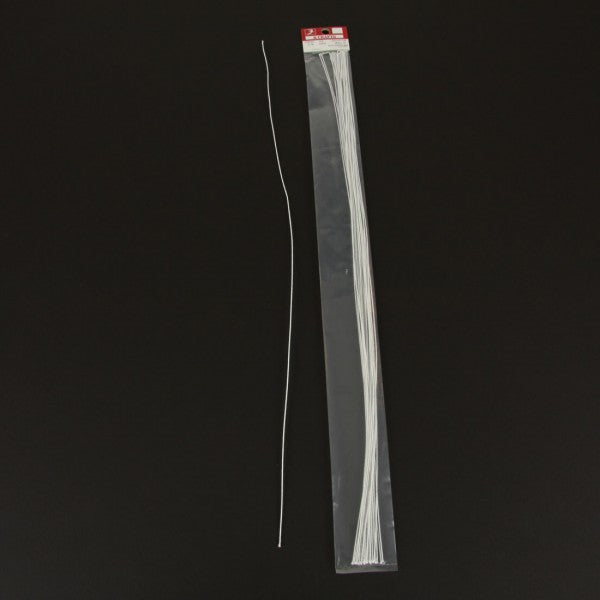 #28 COVERED WIRE 18" WHITE