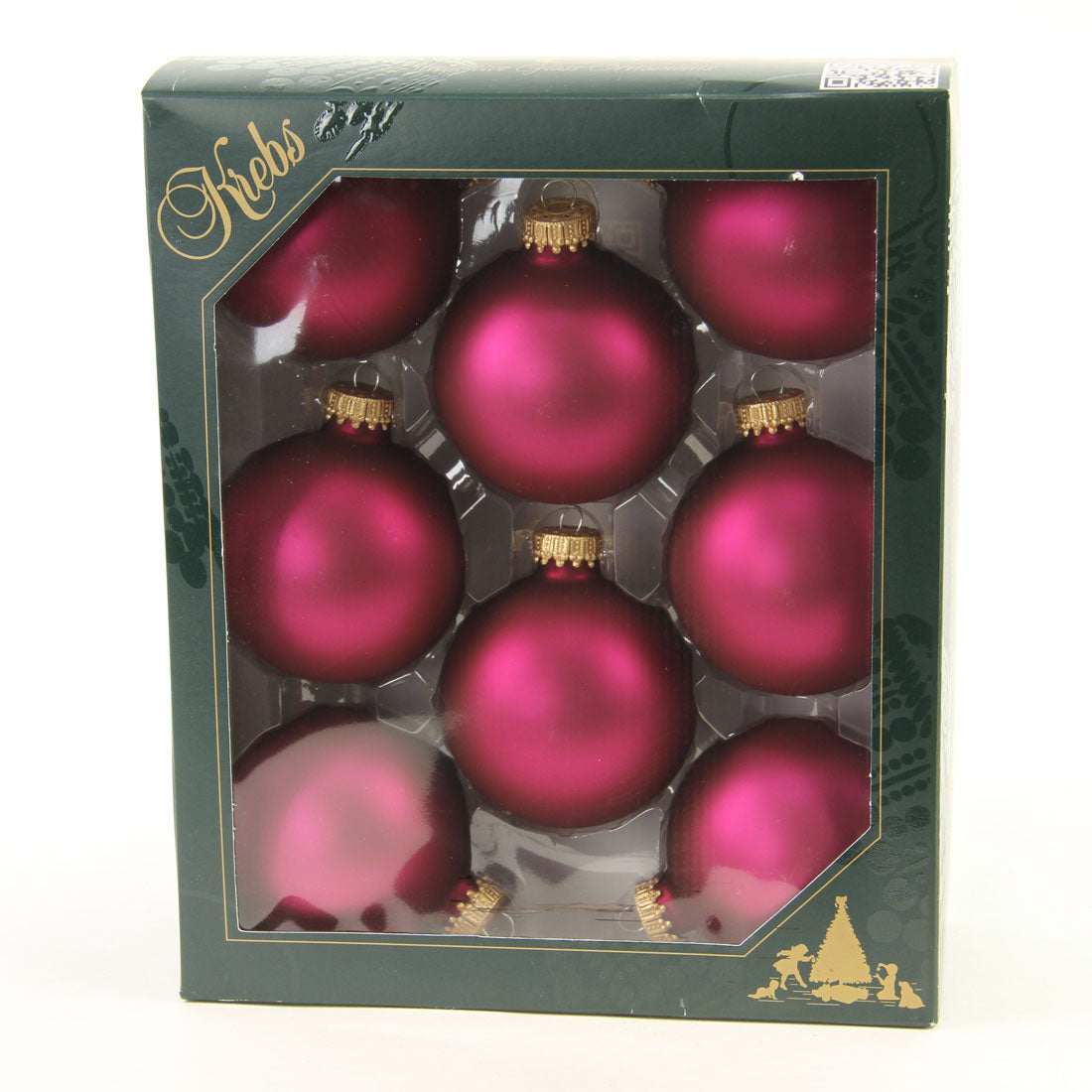 2 5/8"VELVET GLASS BALL 8/BX