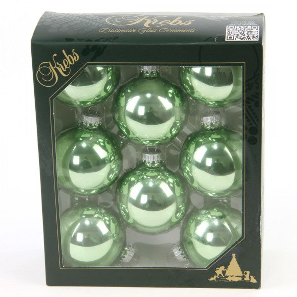 2 5/8"SHINE GLASS BALL 8/BX