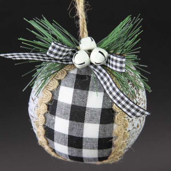 3"CHECKED BALL ORNA