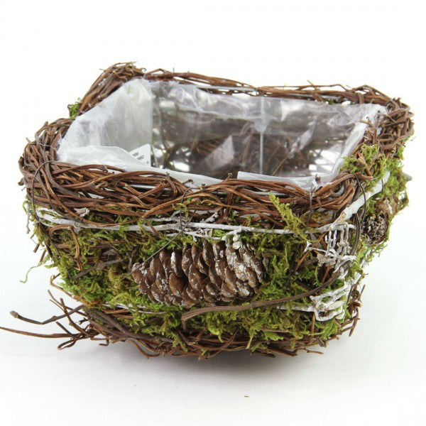TWIG PINE CONE BASKET S2