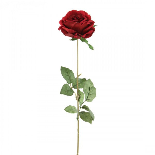30"VELVET SINGLE ROSE STEM