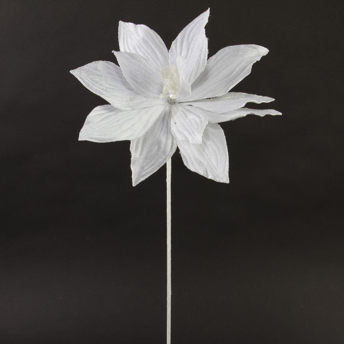 22"VELVET POINSETTIA STEM