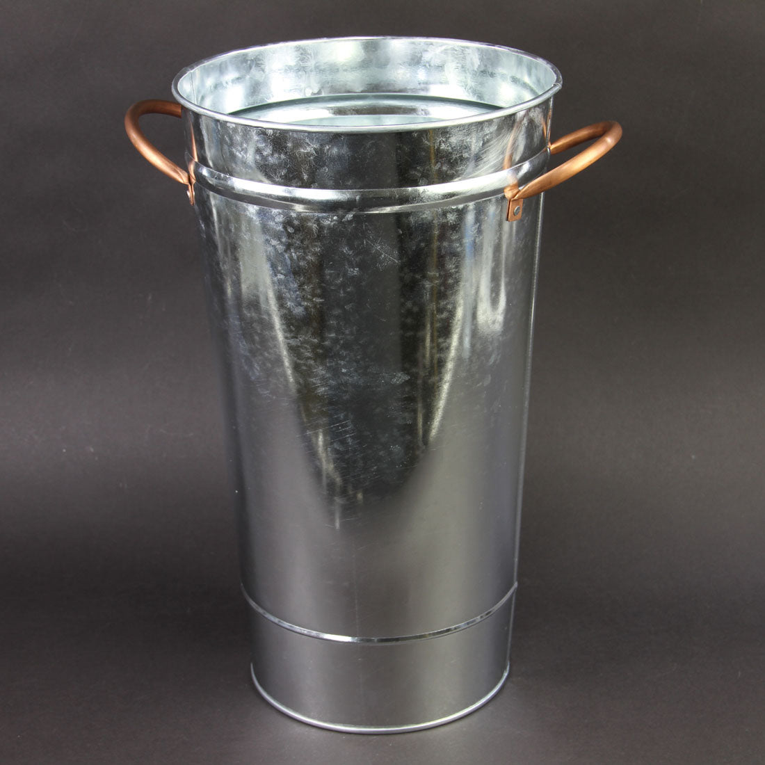 9"X16"RND GALV.METAL PLANTER