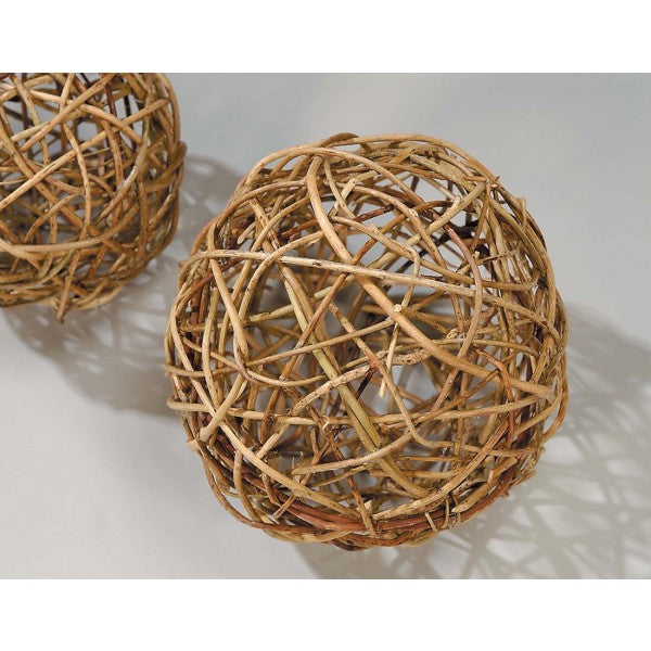 8" LG CURLY WILLOW BALL NATURA