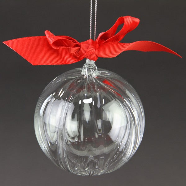 3.5"GLASS BALL ORNA CLEAR