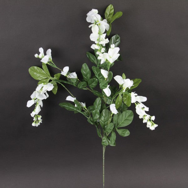 33"WISTERIA SPRAY X5 WHT
